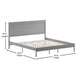 Gray,King |#| Solid Wood Platform Bed with Headboard and Wooden Slats in Gray - King