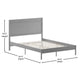 Gray,Queen |#| Solid Wood Platform Bed with Headboard and Wooden Slats in Gray - Queen