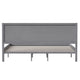 Gray,King |#| Solid Wood Platform Bed with Headboard and Wooden Slats in Gray - King