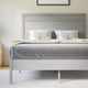 Gray,Full |#| Solid Wood Platform Bed with Headboard and Wooden Slats in Gray - Full