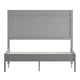 Gray,Full |#| Solid Wood Platform Bed with Headboard and Wooden Slats in Gray - Full