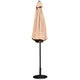 Tan |#| Bundled Set - Tan 9 FT Round Umbrella & Universal Black Cement Waterproof Base