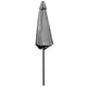 Gray |#| Bundled Set - Gray 9 FT Round Umbrella & Universal Black Cement Waterproof Base