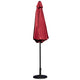 Red |#| Bundled Set - Red 9 FT Round Umbrella & Universal Black Cement Waterproof Base