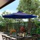 Navy |#| Navy 9 FT Round Umbrella - 1.5inch Diameter Aluminum Pole - Crank and Tilt Function