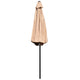 Tan |#| Tan 9 FT Round Umbrella - 1.5inch Diameter Aluminum Pole - Crank and Tilt Function