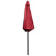 Red |#| Red 9 FT Round Umbrella - 1.5inch Diameter Aluminum Pole - Crank and Tilt Function