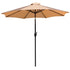 Kona 9 FT Round Umbrella with 1.5" Diameter Aluminum Pole with Crank and Tilt Function
