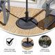 Black |#| Sunburst 19.25" Diameter Weatherproof Universal Cement Umbrella Base - Bronze