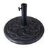 Kona Universal Cement Patio Umbrella Base with Weatherproof Plastic Polymer Coating - 19.25" Diameter