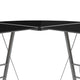 Black Top/Silver Frame |#| L-Shaped Computer Corner Glass Desk, Gaming Desk, Home Office Corner Desk, Black