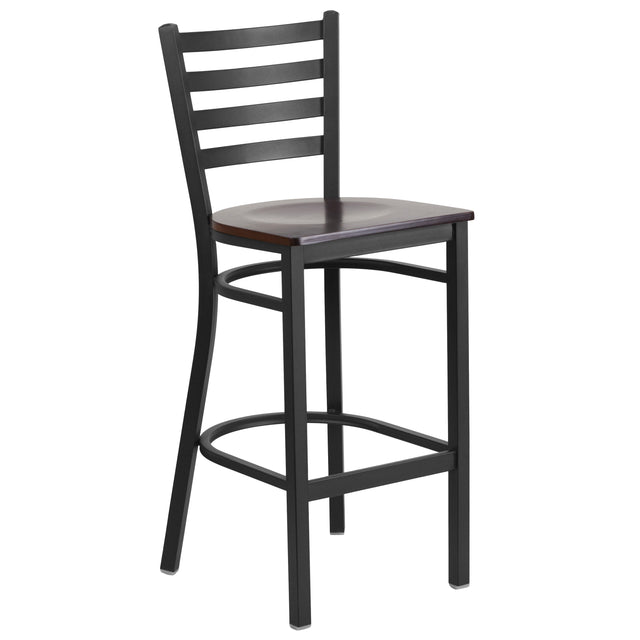 Ladder Back Metal Restaurant Barstool - View 1