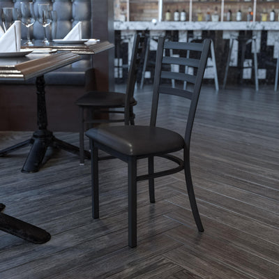 Ladder Back Metal Restaurant Chair - View 2