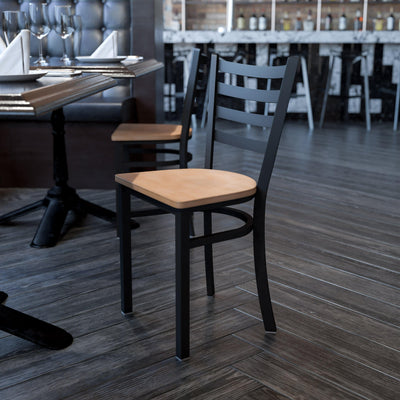 Ladder Back Metal Restaurant Chair - View 2