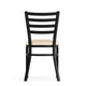 Tan Vinyl Seat/Black Metal Frame |#| Commercial Black Ladder Back Restaurant Chair with Tan Vinyl Seat