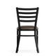 Mocha Vinyl Seat/Black Metal Frame |#| Commercial Black Ladder Back Restaurant Chair with Mocha Vinyl Seat