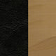 Black Vinyl Seat/Natural Wood Frame |#| Ladder Back Natural Wood Restaurant Barstool - Black Vinyl Seat