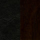Black Vinyl Seat/Walnut Wood Frame |#| Ladder Back Walnut Wood Restaurant Barstool - Black Vinyl Seat