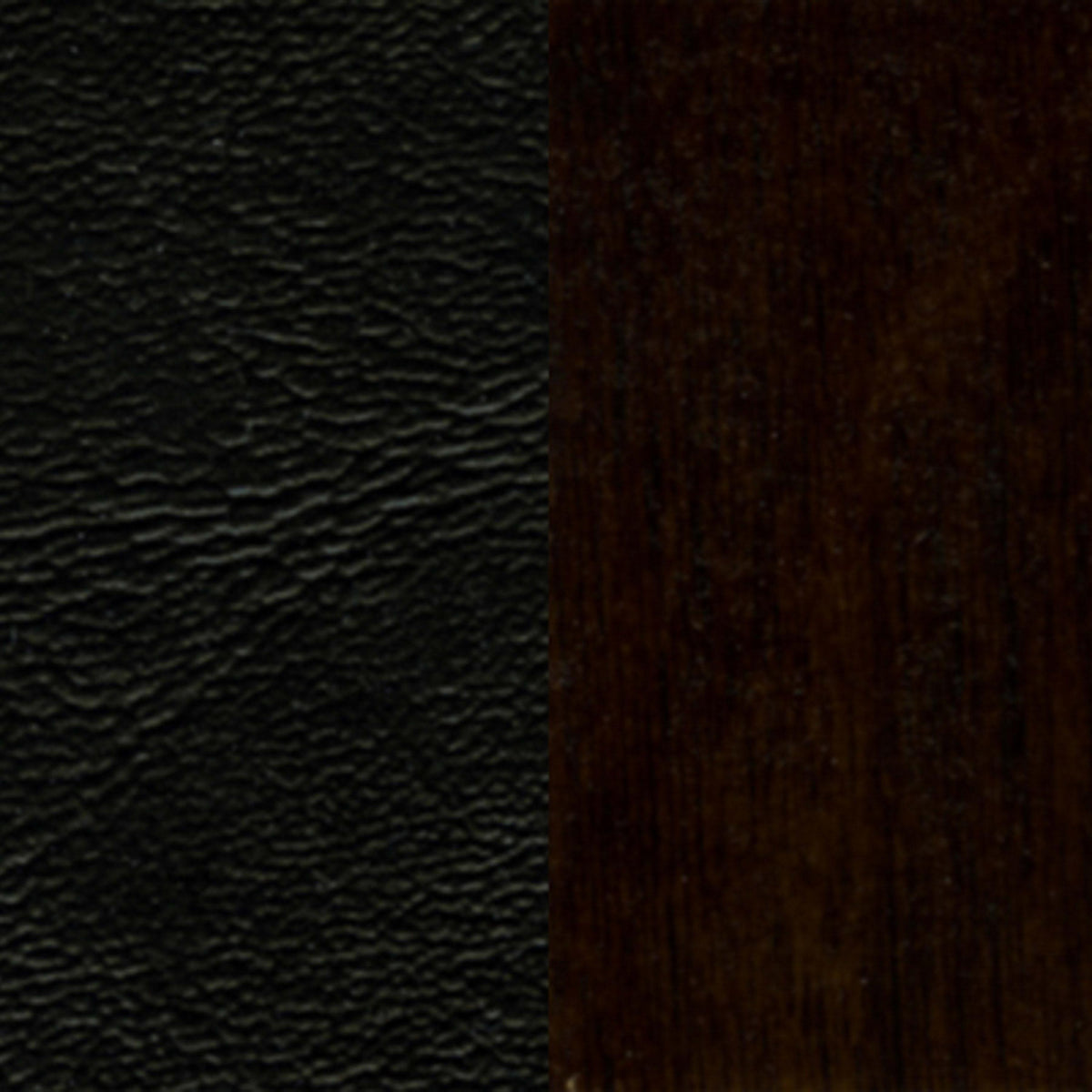Black Vinyl Seat/Walnut Wood Frame |#| Ladder Back Walnut Wood Restaurant Barstool - Black Vinyl Seat
