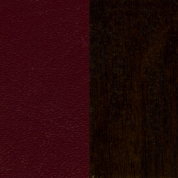 Burgundy Vinyl Seat/Natural Wood Frame |#| Ladder Back Natural Wood Restaurant Barstool - Burgundy Vinyl Seat