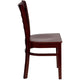 Mahogany Wood Seat/Mahogany Wood Frame |#| Ladder Back Mahogany Wood Restaurant Chair