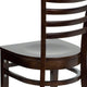Walnut Wood Seat/Walnut Wood Frame |#| Ladder Back Walnut Wood Restaurant Chair