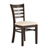 Tan Vinyl Seat/Walnut Wood Frame |#| Commercial Ladder Back Walnut Wood Restaurant Chair - Tan Vinyl Seat