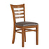 Mocha Vinyl Seat/Cherry Wood Frame |#| Commercial Ladder Back Cherry Wood Restaurant Chair - Mocha Vinyl Seat