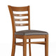 Mocha Vinyl Seat/Cherry Wood Frame |#| Commercial Ladder Back Cherry Wood Restaurant Chair - Mocha Vinyl Seat