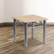 Natural |#| Natural Laminate End Table with Silver Steel Frame - Occasional Table