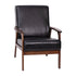 Langston Commercial Grade Upholstered Mid Century Modern Arm Chair with Wooden Frame and Arms