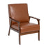 Langston Commercial Grade Upholstered Mid Century Modern Arm Chair with Wooden Frame and Arms