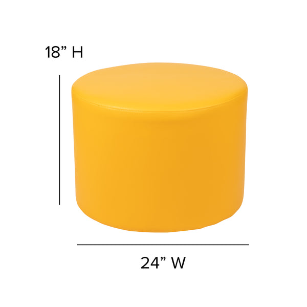 18x24 Large Soft Seating Flexible Circle for Classrooms/Common Area-Yellow