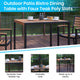 Navy |#| Black Steel Framed 35" Square Faux Teak Patio Table-Navy 9FT Patio Umbrella-Base