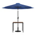 Lark 3 Piece Outdoor Patio Table Set - Lark 3Lark 5" Square Synthetic Teak Patio Table with Umbrella Hole and Umbrella with Base