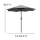 Gray |#| 35inch Square Faux Teak Patio Table, 2 Chairs and Gray 9FT Patio Umbrella with Base