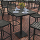 Gray Wash |#| Indoor/Outdoor 32inch Square Bar Height Dining Table with Poly Slats in Gray Wash