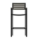 Gray Wash |#| Commercial Grade Outdoor Bar Stool with Armrests and Poly Resin Slats-Gray Wash