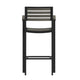 Gray Wash |#| Commercial Grade Outdoor Bar Stool with Armrests and Poly Resin Slats-Gray Wash
