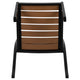 Teak |#| Outdoor Faux Teak Side Chair with Poly Slats - Teak Patio Chair