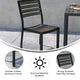 Gray Wash Teak |#| Outdoor Faux Teak Side Chair with Gray Wash Poly Slats - Teak Patio Chair