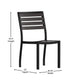 Gray Wash Teak |#| Outdoor Faux Teak Side Chair with Gray Wash Poly Slats - Teak Patio Chair