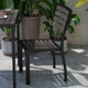 Gray Wash Teak |#| Outdoor Faux Teak Side Chair with Gray Wash Poly Slats - Teak Patio Chair