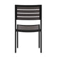 Gray Wash Teak |#| Outdoor Faux Teak Side Chair with Gray Wash Poly Slats - Teak Patio Chair