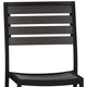 Gray Wash Teak |#| Outdoor Faux Teak Side Chair with Gray Wash Poly Slats - Teak Patio Chair