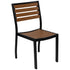 Lark Outdoor Side Chair with Faux Teak Poly Slats