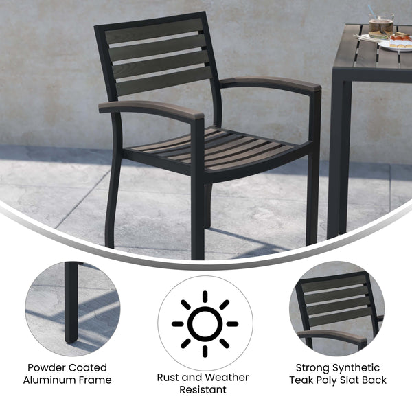 Faux Teak Patio Chairs XU-DG-HW6006- – BizChair