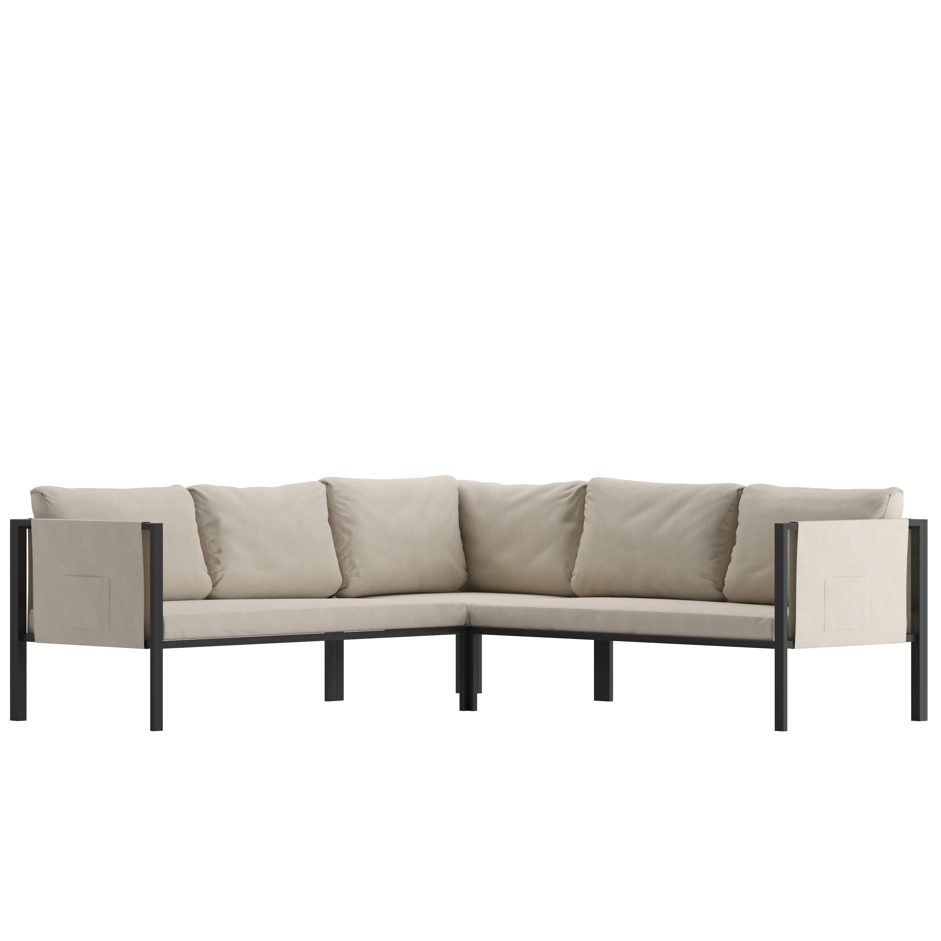 Outdoor sectional with hotsell storage for cushions