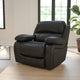 Black |#| Black LeatherSoft Rocker Recliner with Bustle Back Cushions and Padded Arms