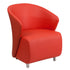 LeatherSoft Curved Barrel Back Lounge Chair